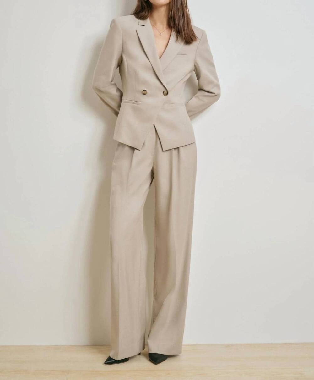 NEW FAVORITE DAUGHTER rivers double-breasted blazer in khaki